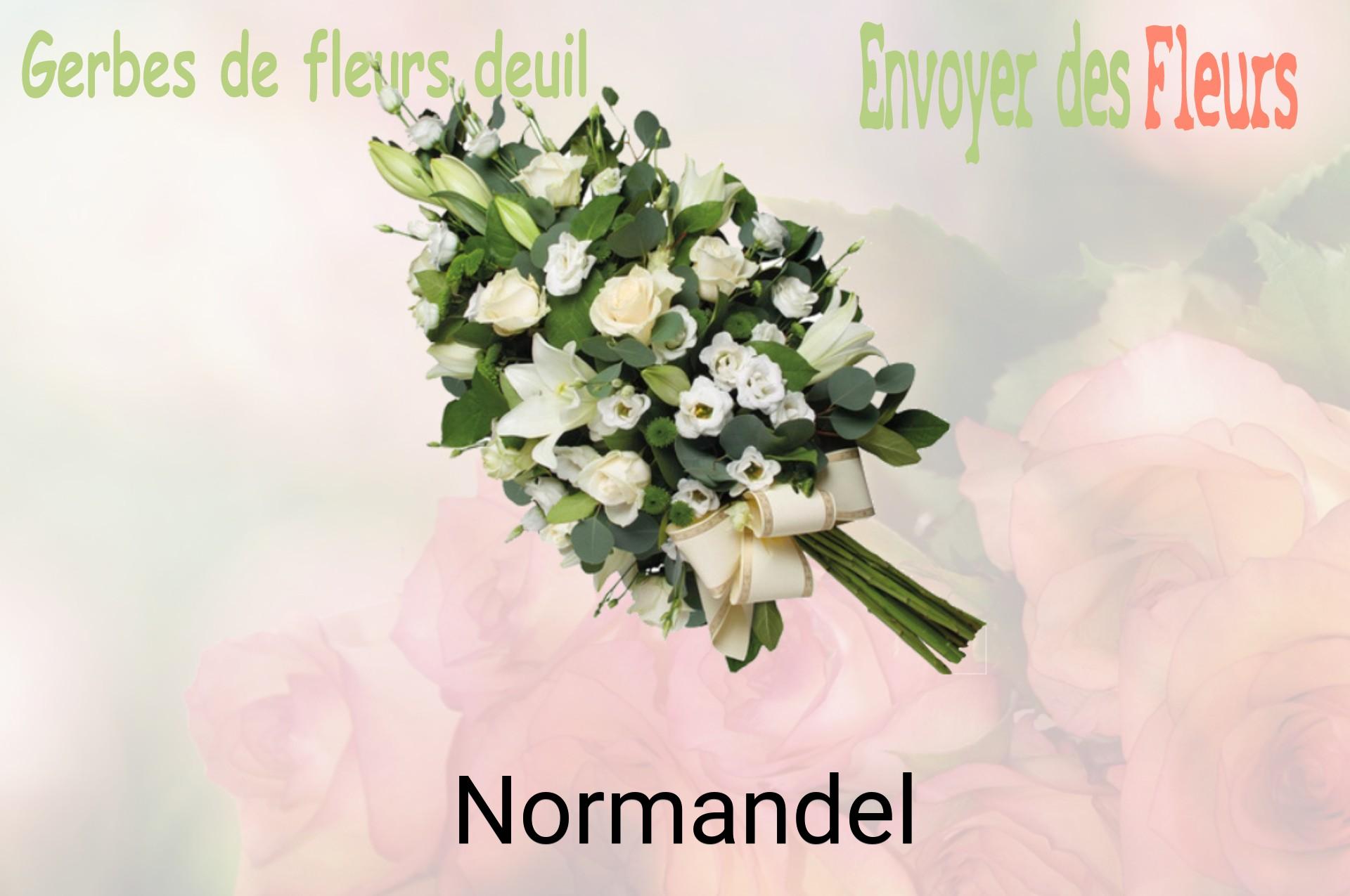 Gerbe de fleurs de deuil livrée à Normandel